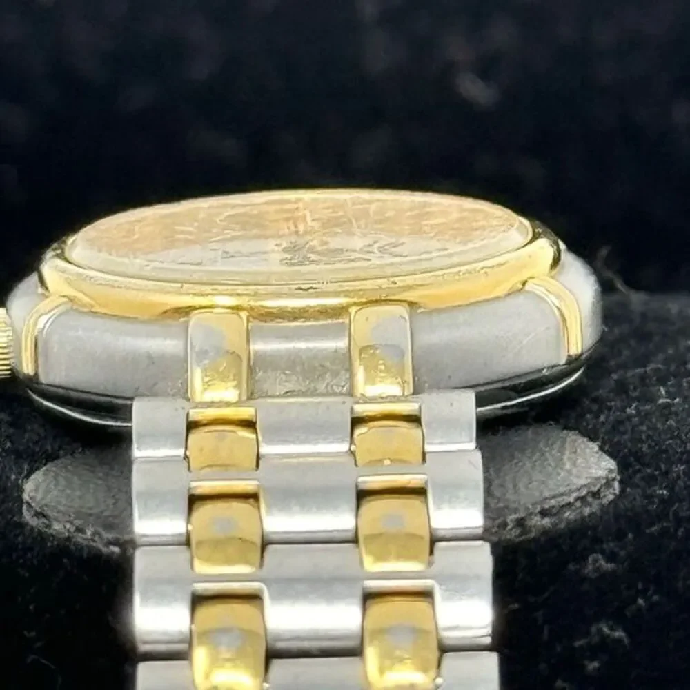 Vintage Orient Chandor 22K Electroplated‎ Quartz Analog Dress Watch New Battery